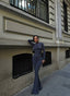 The Luxe Ruched Long-Sleeve Jumpsuit – 1046