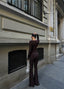 The Luxe Ruched Long-Sleeve Jumpsuit – 1046