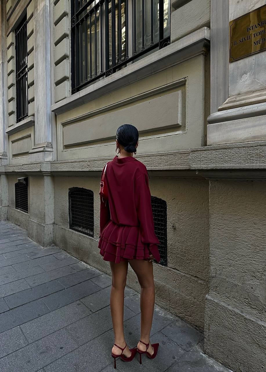 The Luxe Pleated Shirt Dress - 1024