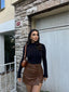 Luxe Faux Leather Mini Skirt – 1041