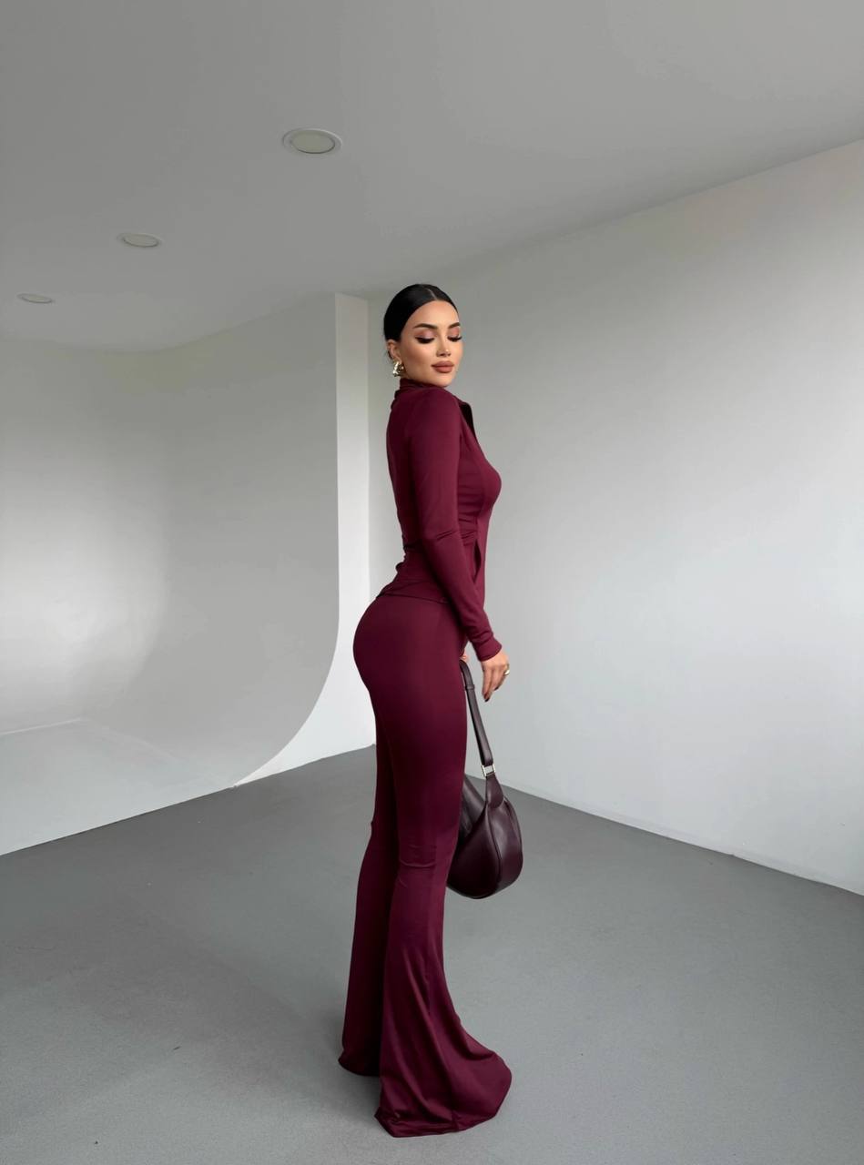 The Luxe Zip-Up Two-Piece Set – 1038