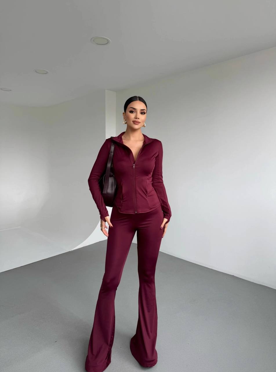 The Luxe Zip-Up Two-Piece Set – 1038