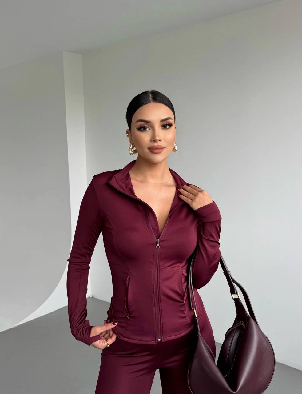 The Luxe Zip-Up Two-Piece Set – 1038