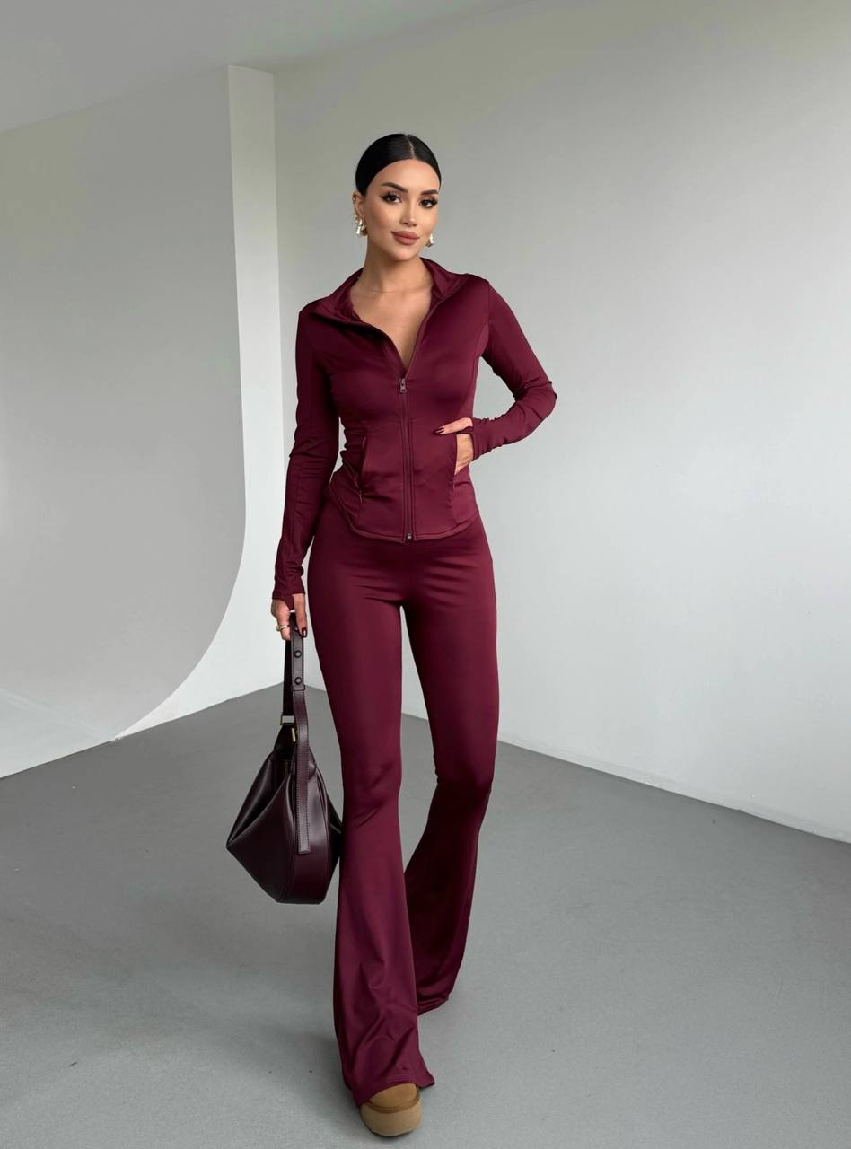 The Luxe Zip-Up Two-Piece Set – 1038