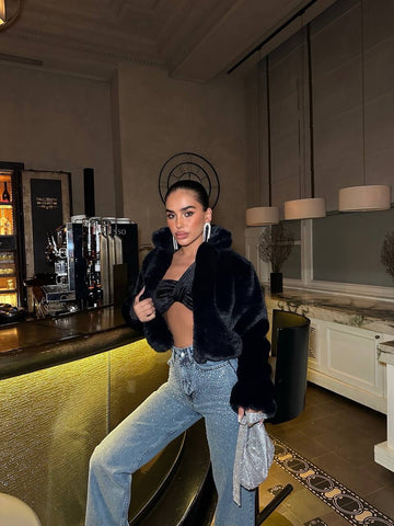 The Luxe Faux Cropped Jacket – 1037