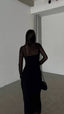 The Noir Elegance Midi Dress - 1020