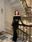 The Seraphina Off-Shoulder Gown Maxi Dress- 1012