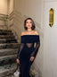 The Seraphina Off-Shoulder Gown Maxi Dress- 1012