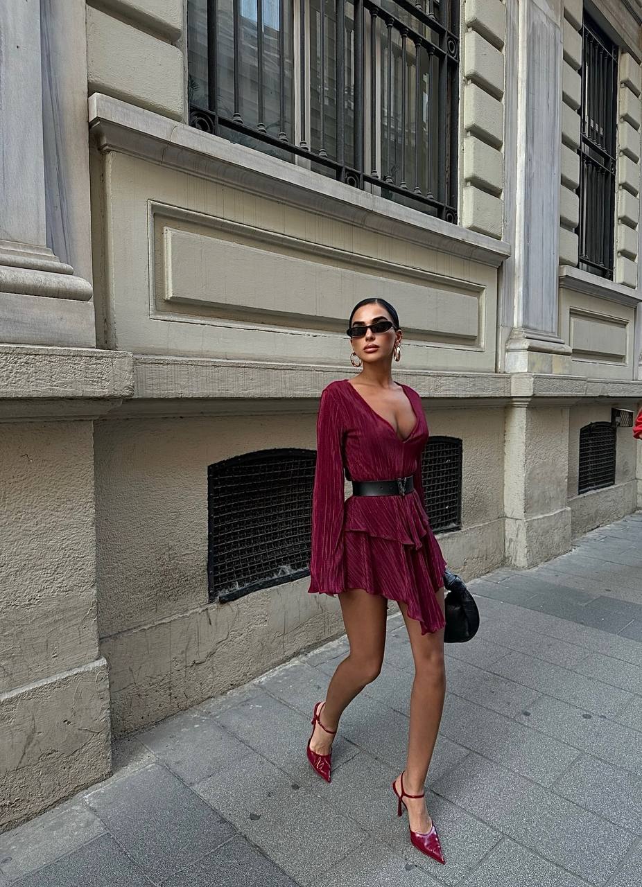 The Bella Pleated Mini Dress – 1006