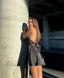 The Allure Satin Halter Mini Dress - 1018