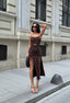 The Vixen Lace-Up Slit Maxi Dress Fierce Allure - 1186