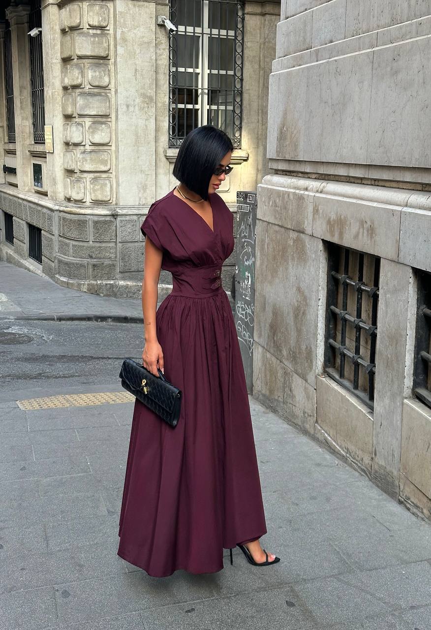 The Celeste Belted Maxi Dress - 1239