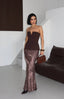Velvet Aura Maxi Skirt Fitted Satin Texture 1283