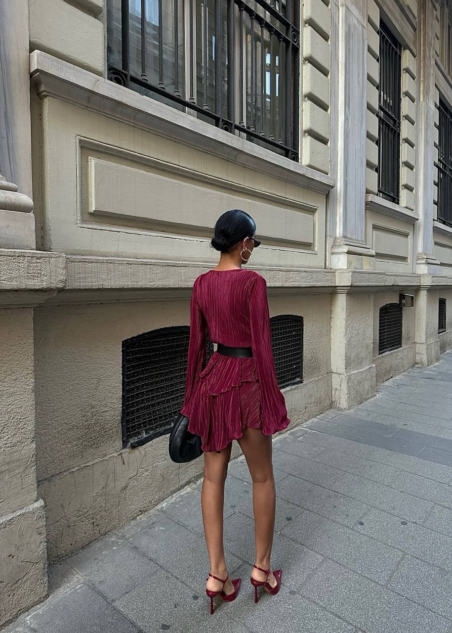 The Bella Pleated Mini Dress – 1006