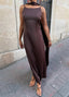 The Nova Backless Satin Maxi Dress Timeless Drape - 1235