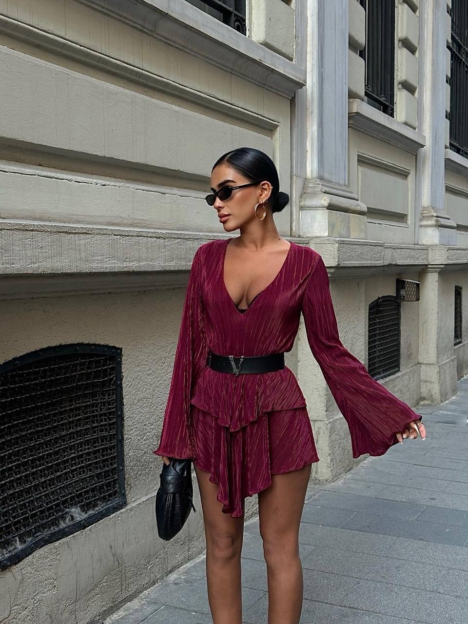 The Bella Pleated Mini Dress – 1006