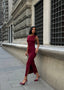 Sculpted Elegance Open-Back Maxi Dress - 1187
