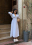 The Riviera Puff-Sleeve Midi Dress – 1206