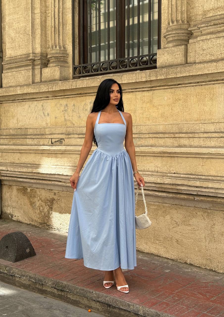 The Vienna Halter-Back Maxi Dress – 1213