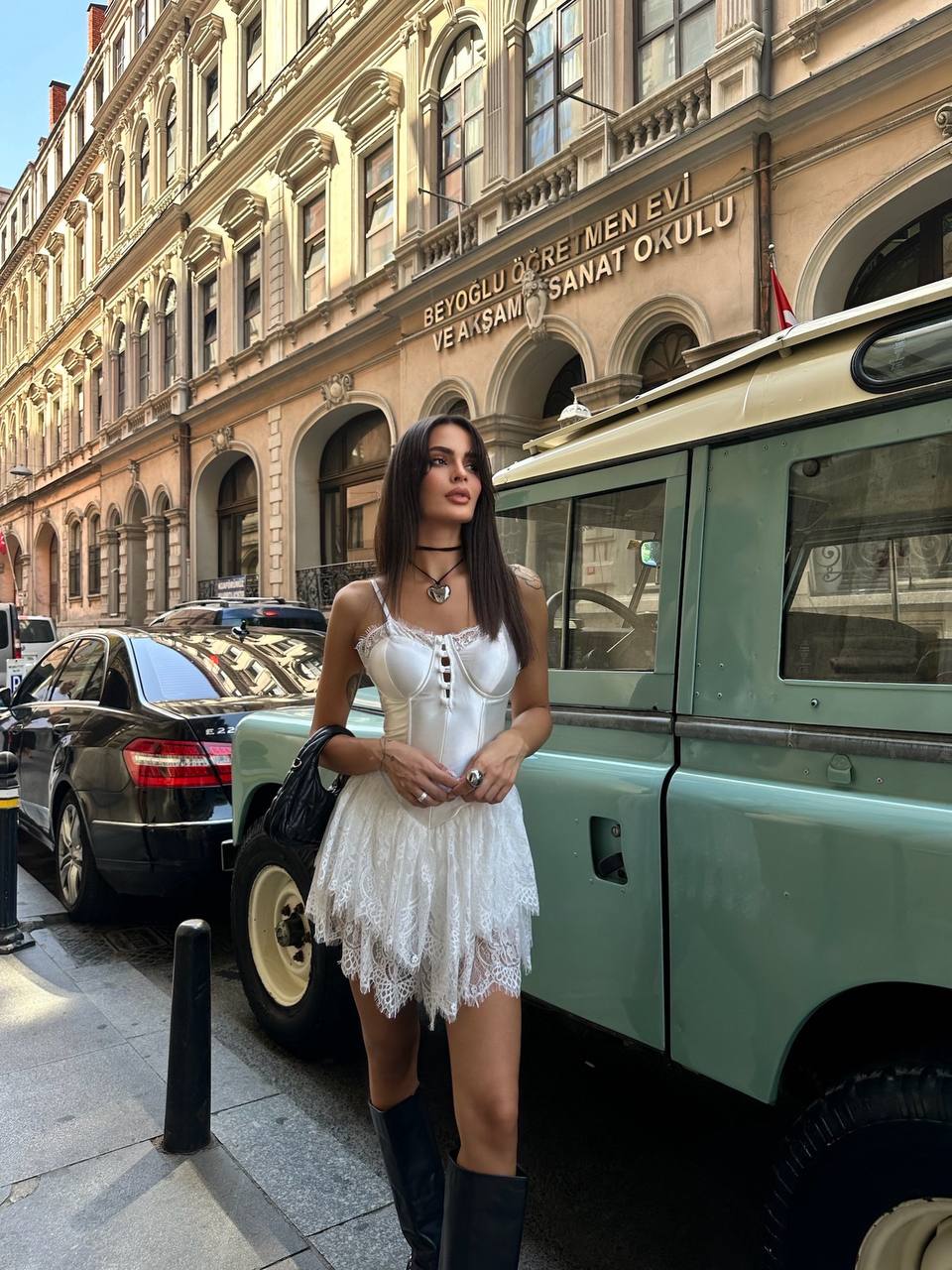 The Pearl Corset Mini Dress - 1016