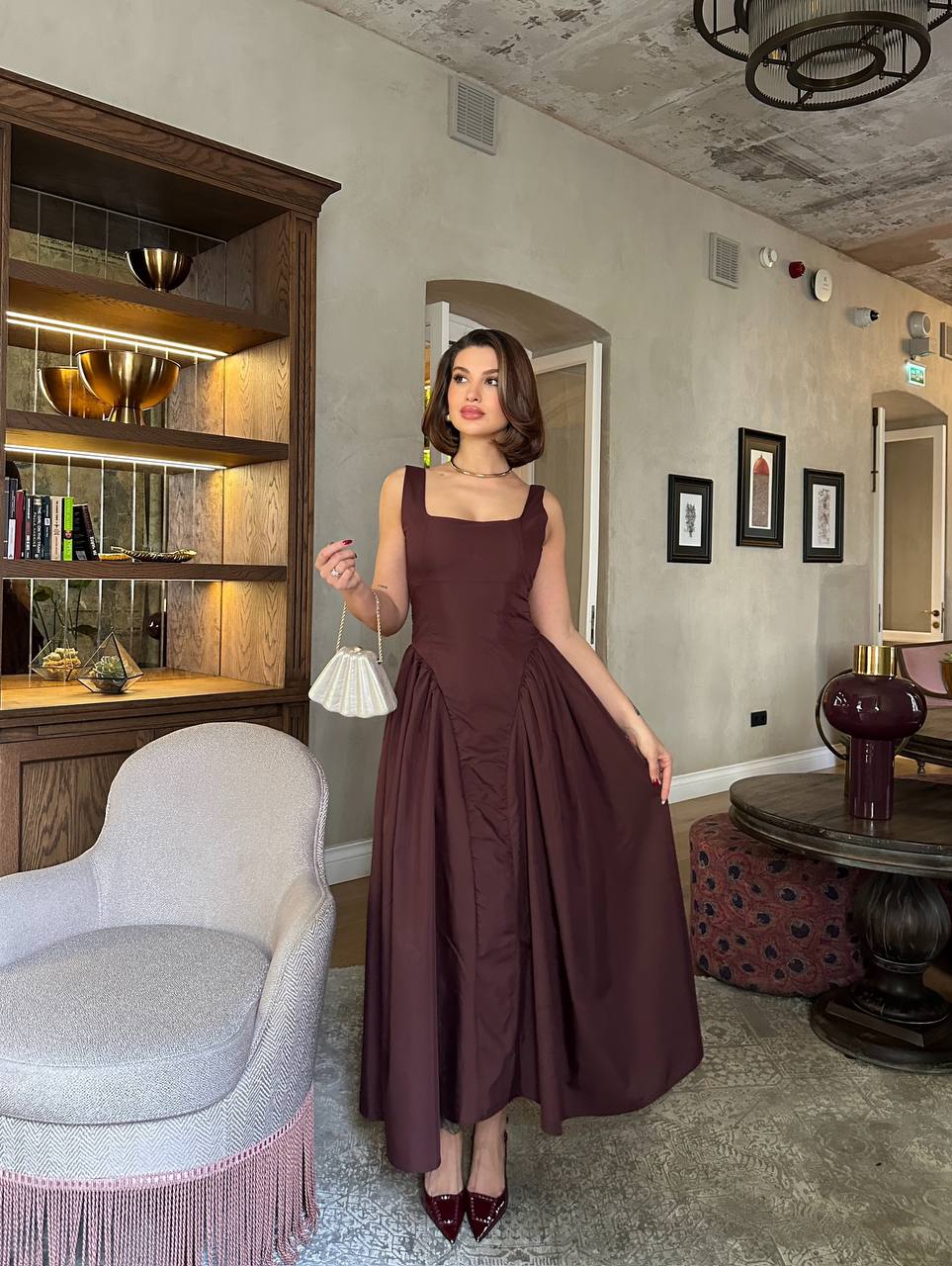 The Belle Lace-Up Midi Dress – 1164