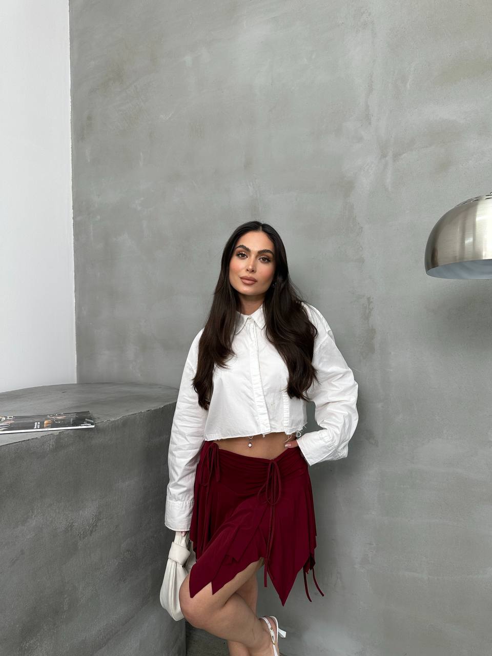 Ethereal Asymmetrical Ruched Skirt - 1173