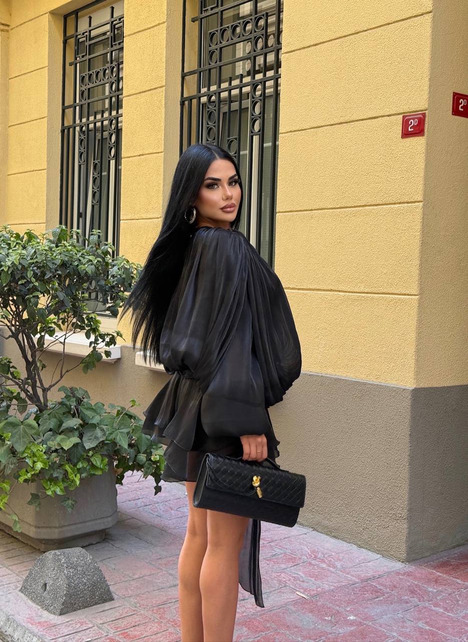 Celeste Pleated Flare Mini Dress Romantic Chic - 1234