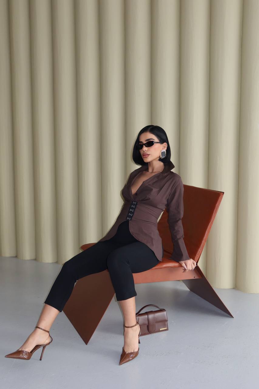 Power Muse Blouse Fitted Corset Waist 1281