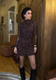 Velvet Muse Mini Dress Bodycon Sheer Lace 1273