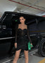 The Glam Sequin Long-Sleeve Mini Dress – 1039