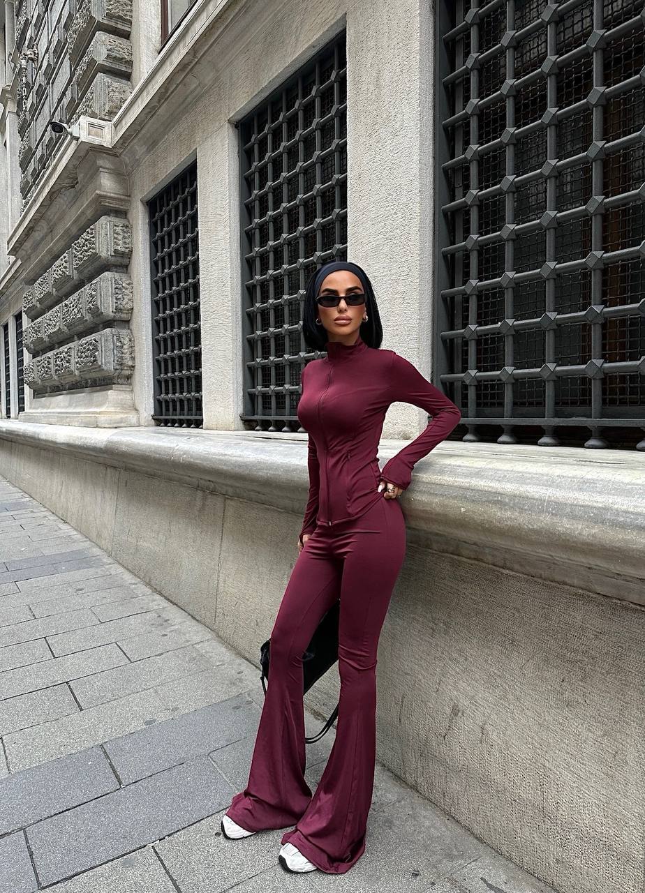 The Luxe Zip-Up Two-Piece Set – 1038