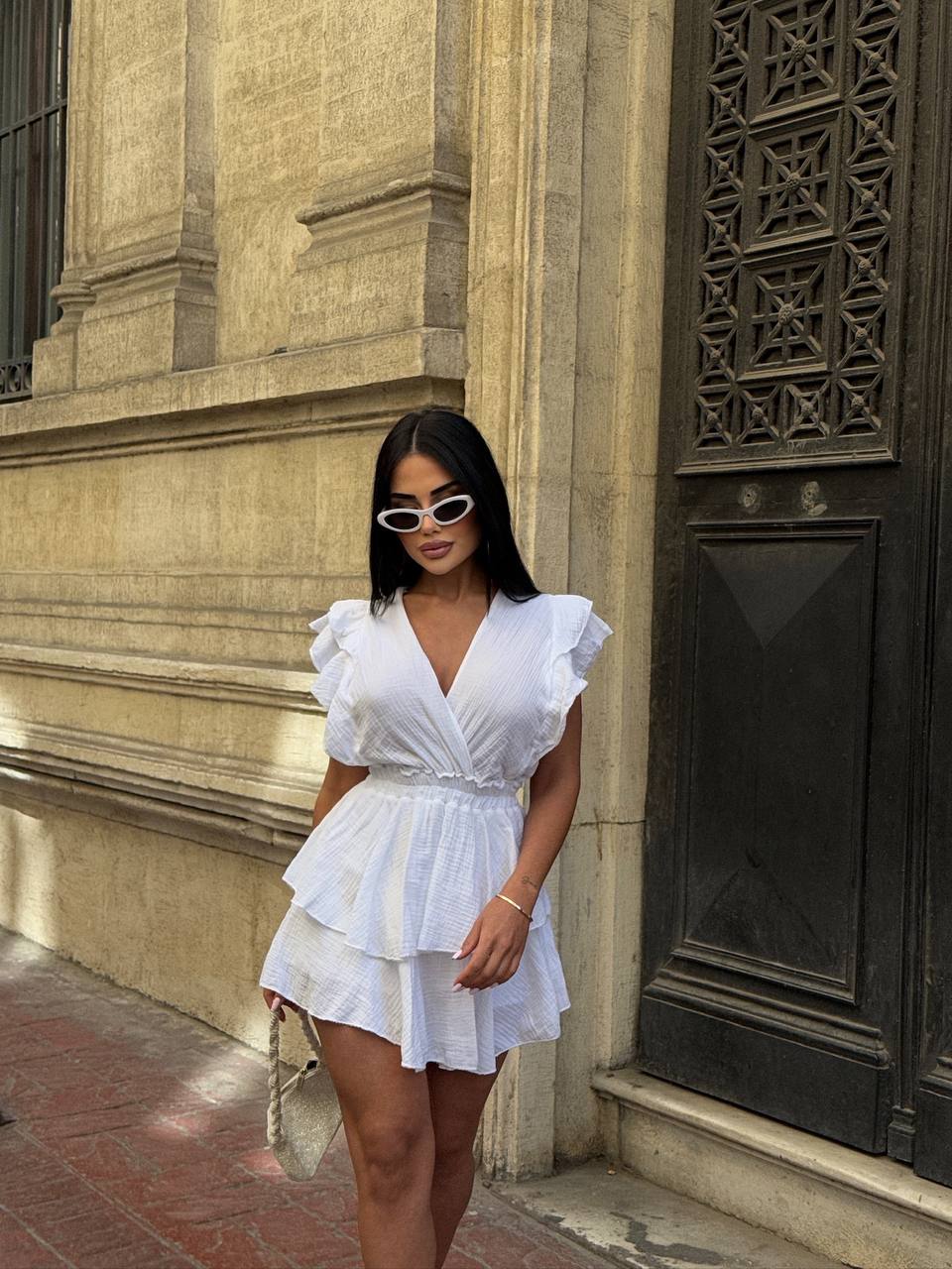 Celeste Ruffle Tiered Mini Dress - 1205