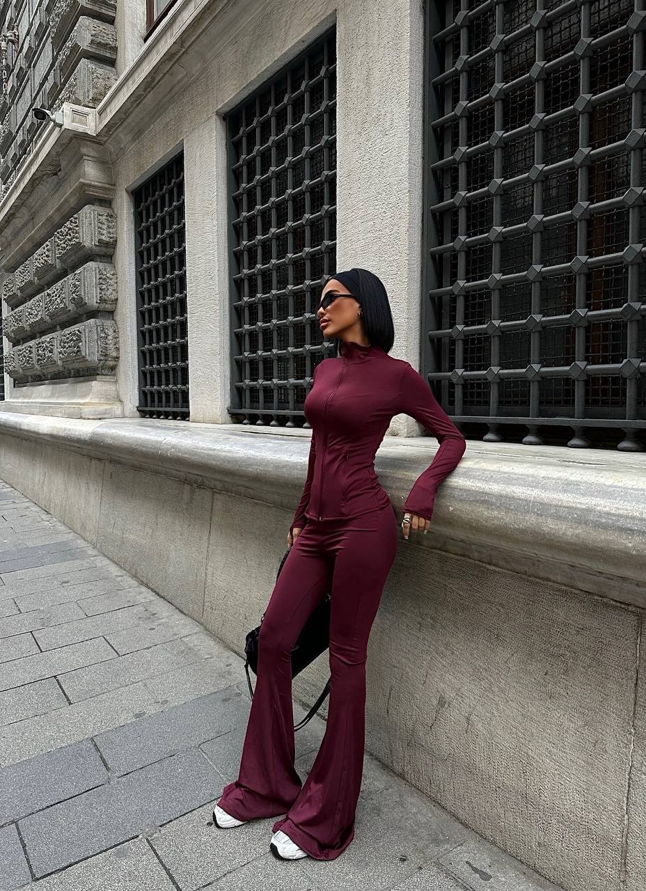 The Luxe Zip-Up Two-Piece Set – 1038