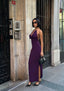 Noir Allure Maxi Dress Halter Chain Detail - 1259