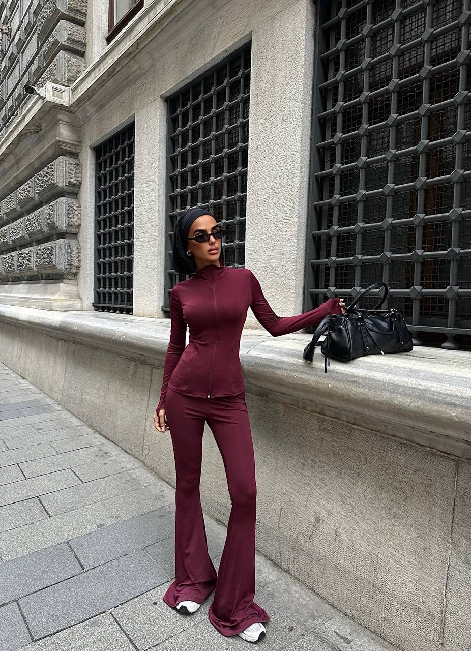 The Luxe Zip-Up Two-Piece Set – 1038