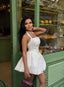 The Bella Halter Bubble Mini Dress Luxe Edition - 1214
