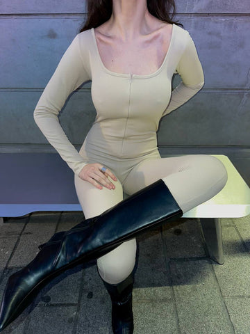 The Ribbed Luxe Jumpsuit - 1022