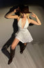 The Allure Satin Halter Mini Dress - 1018