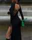 The Luxe Lace-Up Back Maxi Dress – 1075