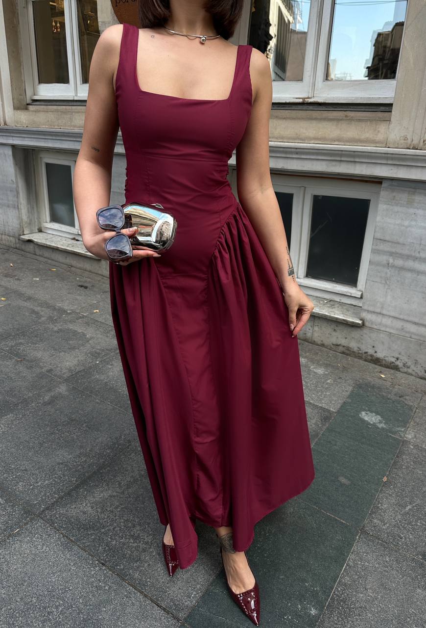 The Belle Lace-Up Midi Dress – 1164