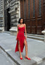 The Vixen Lace-Up Slit Maxi Dress Fierce Allure - 1186