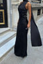 Eternal Glow Maxi Dress One-Shoulder Draped Scarf Detail - 1247