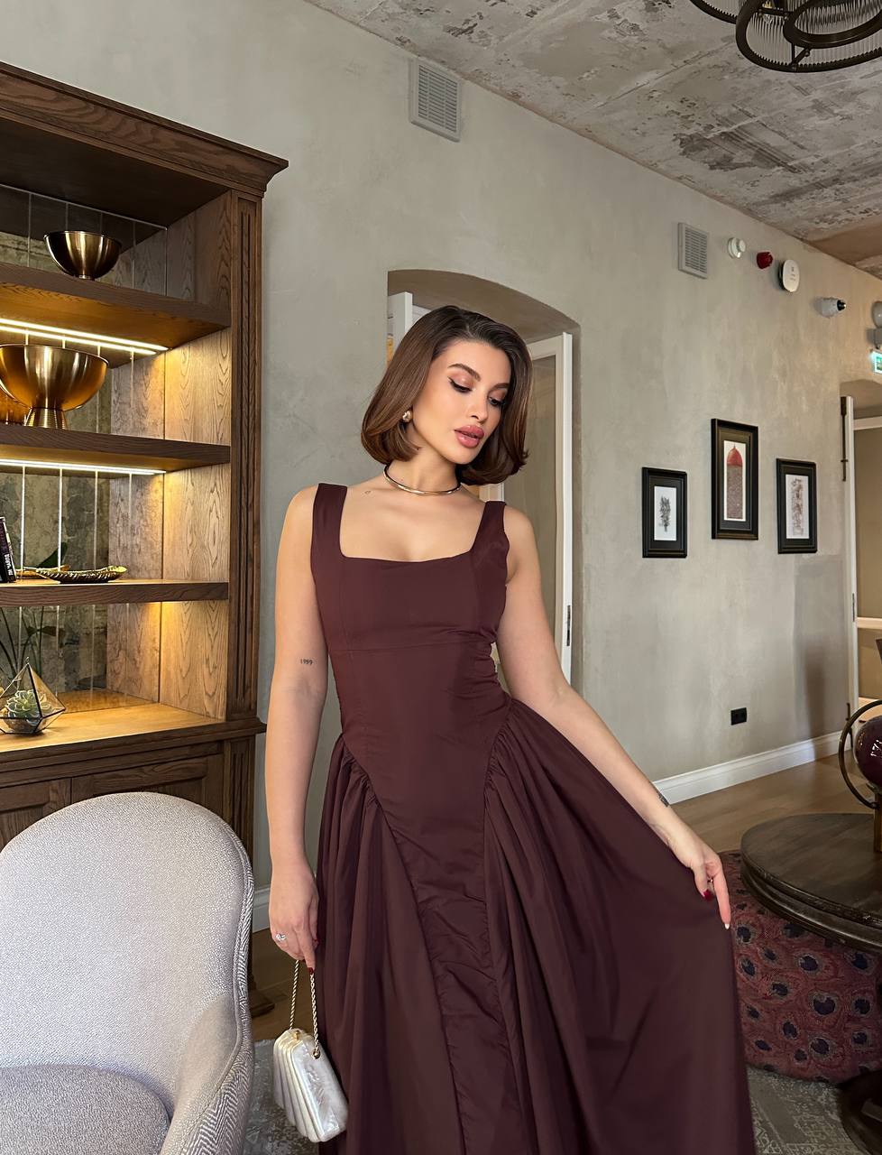 The Belle Lace-Up Midi Dress – 1164