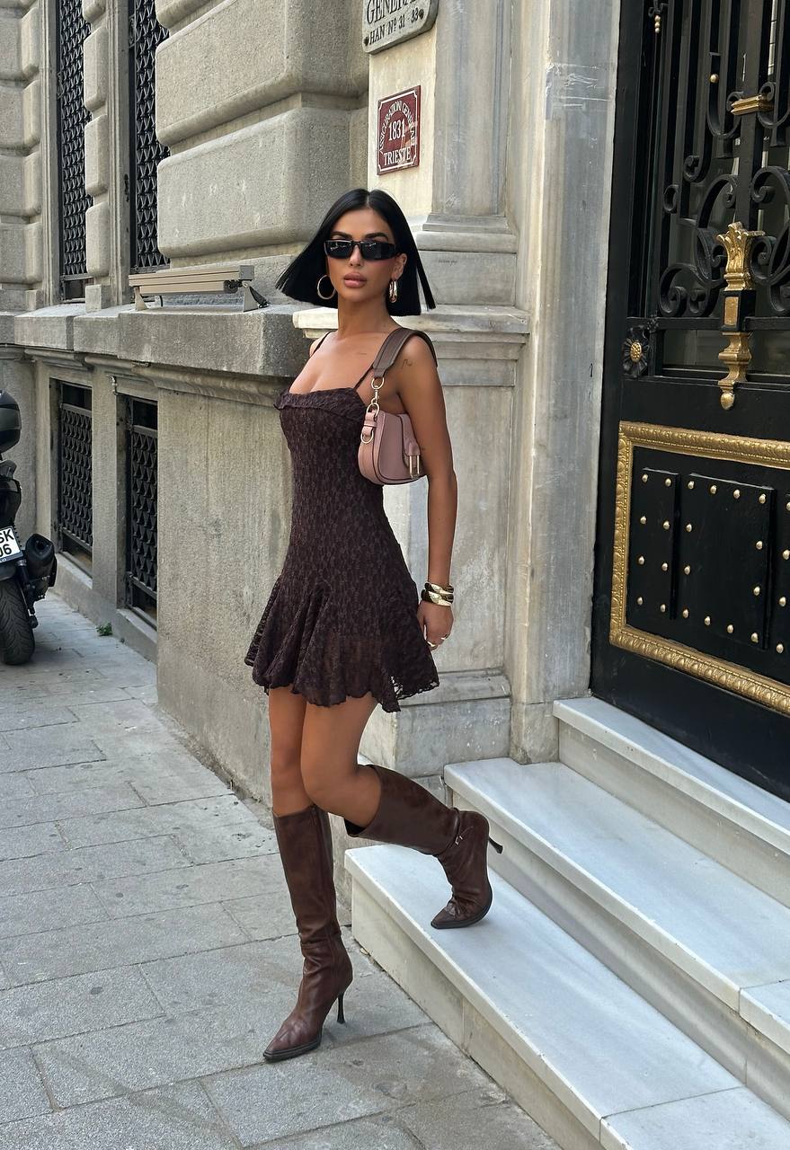 The Urban Romance Textured Mini Dress – 1237