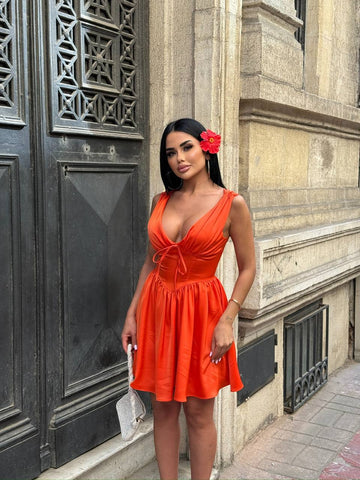 The Milan Ruched Corset Mini Dress - 1200