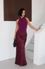 Velvet Aura Maxi Skirt Fitted Satin Texture 1283