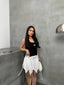 Ethereal Asymmetrical Ruched Skirt - 1173