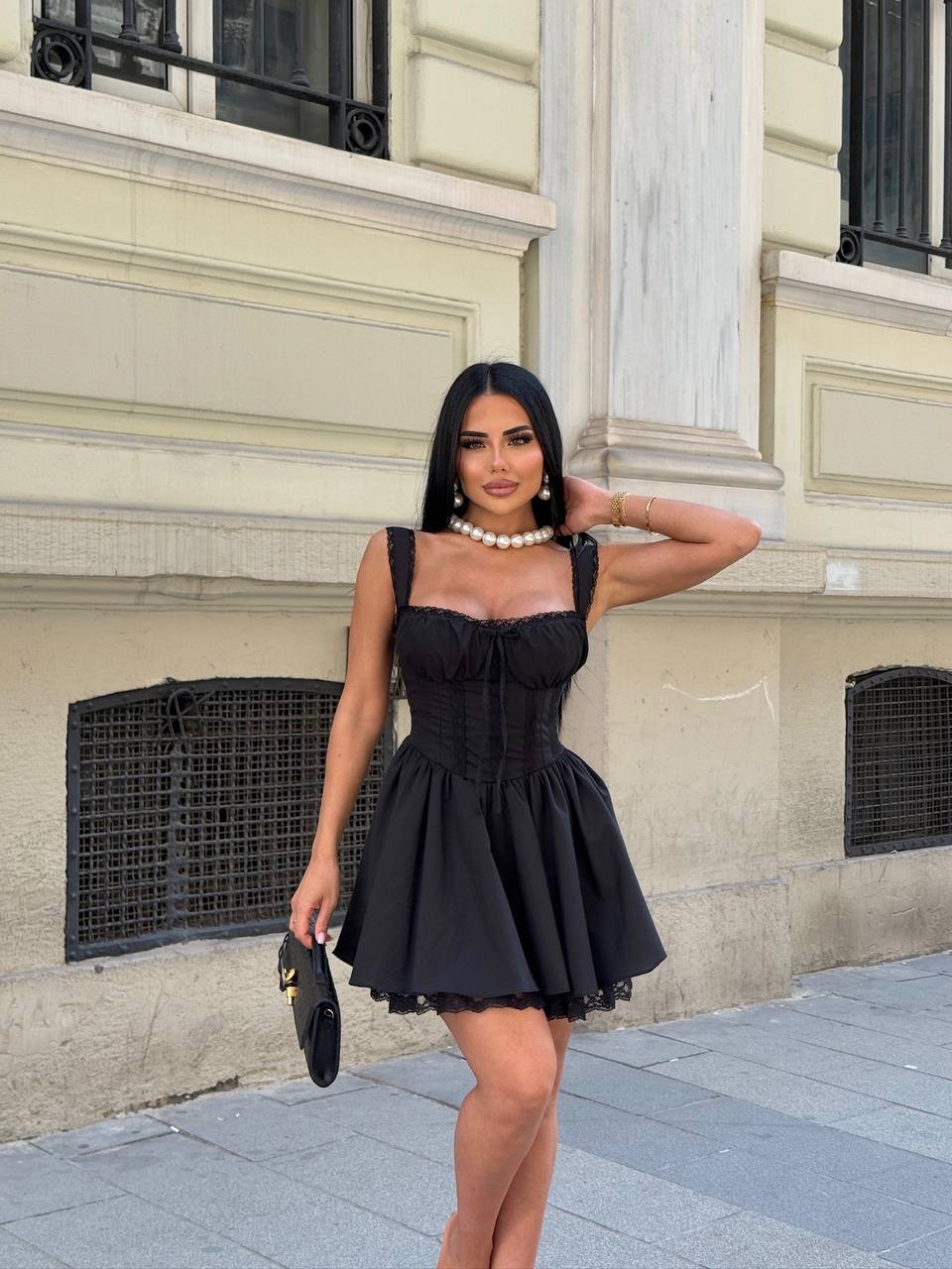 Twilight Drape Waist Cut-Out Midi Dress - 1227