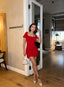 The Scarlet Sweetheart Puff Sleeve Mini Dress – 1171
