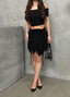 Ethereal Asymmetrical Ruched Skirt - 1173